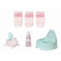 Baby Annabell Set accesorii baie: olita, scutece, suport servetele si dispenser sapun pentru papusi 36 cm si 43 cm